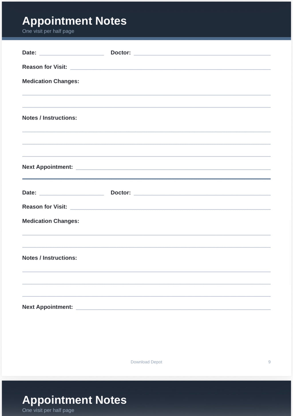 Mini Medication Log (14-Page Digital Download)