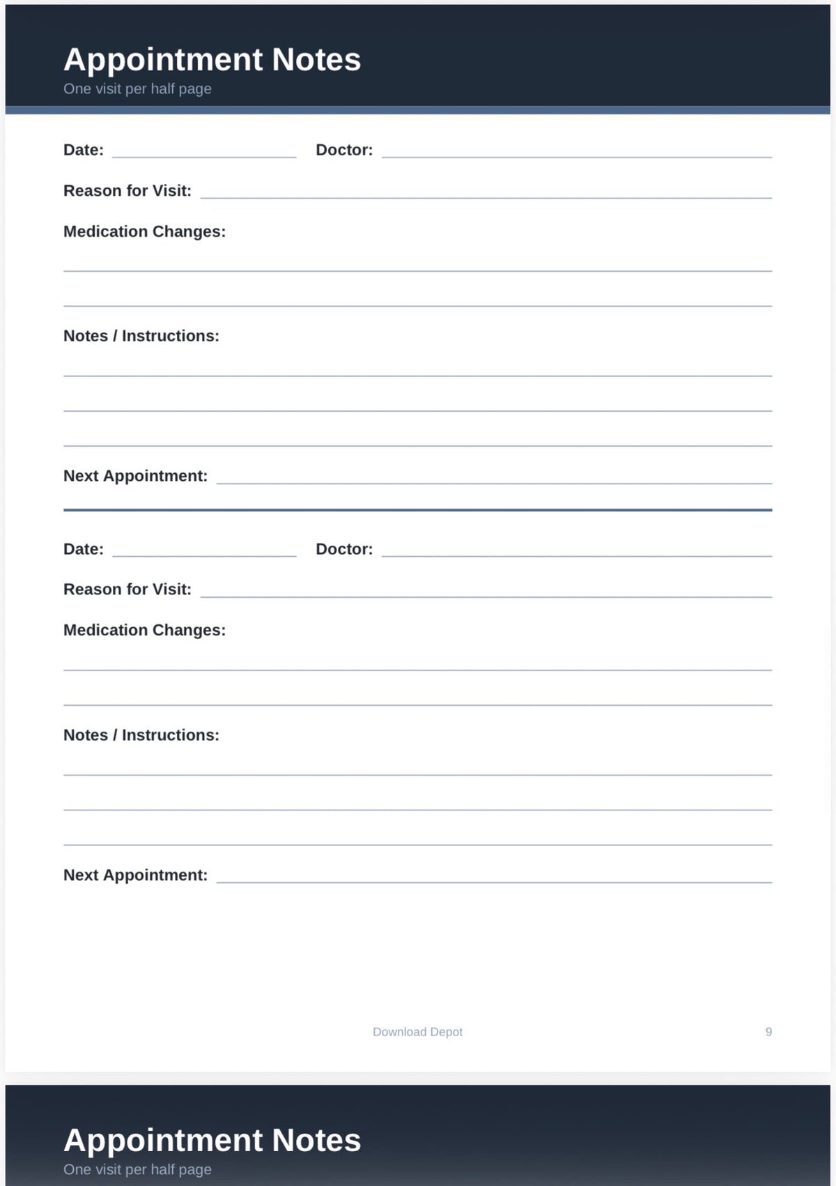 Mini Medication Log (14-Page Digital Download)