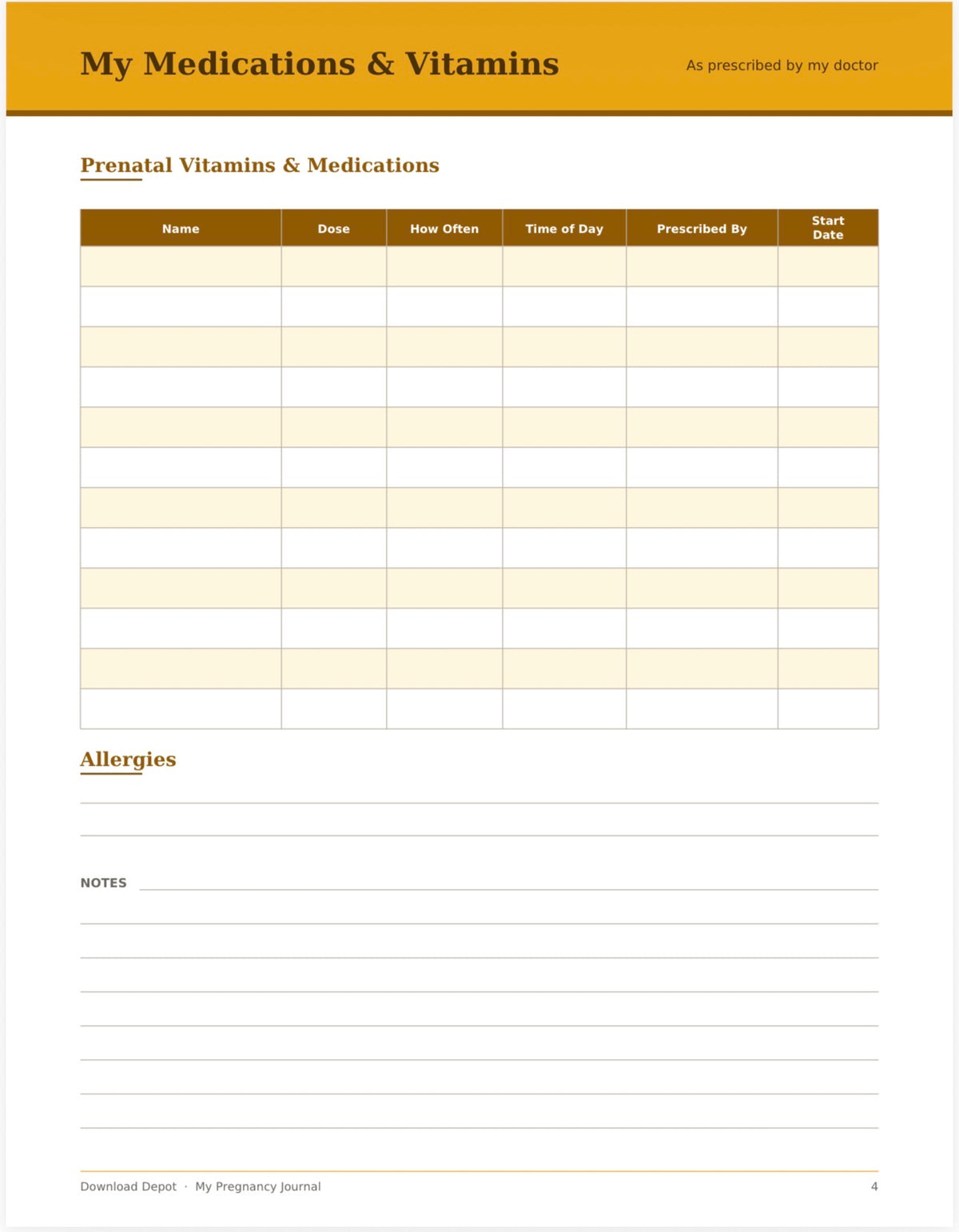 My Pregnancy Journal