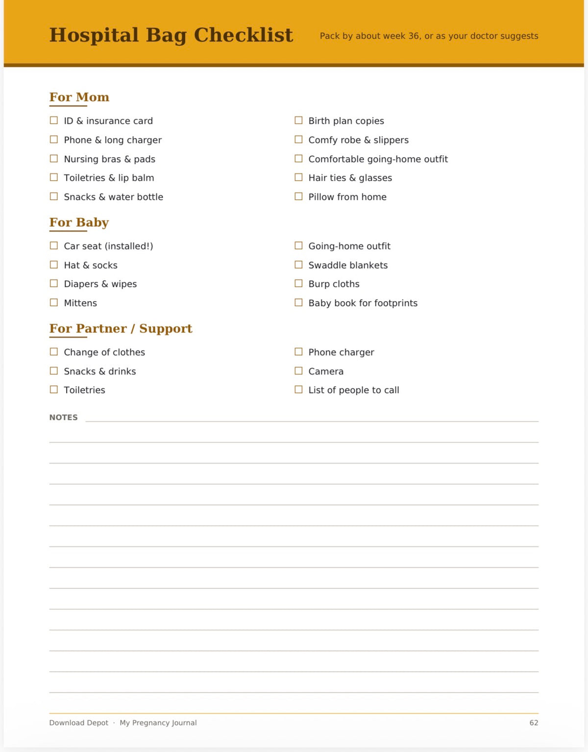 My Pregnancy Journal (Digital Download)