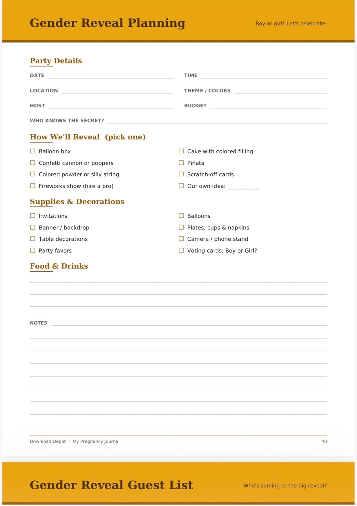 My Pregnancy Journal