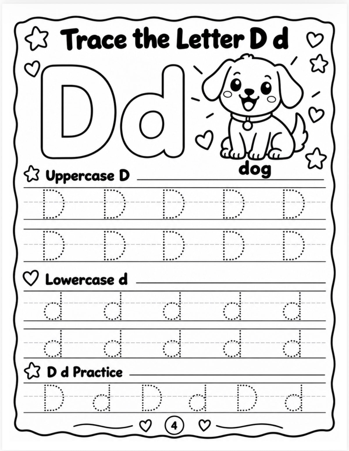 Learn & Color Alphabet Trace Module — Bundle 1 (A–I) (Digital Download)
