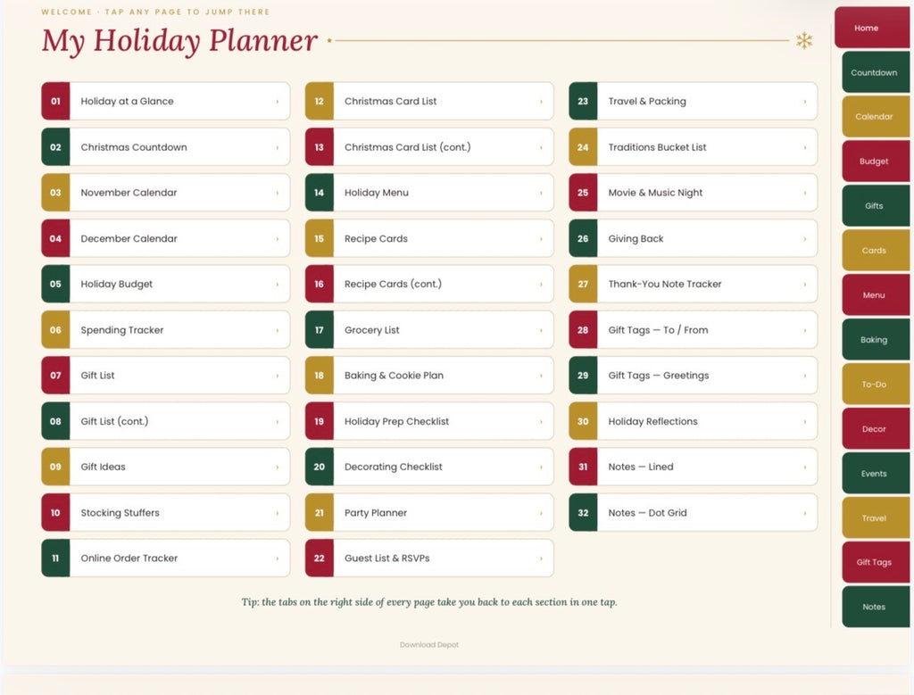 The Complete Holiday Planner (Digital Download)