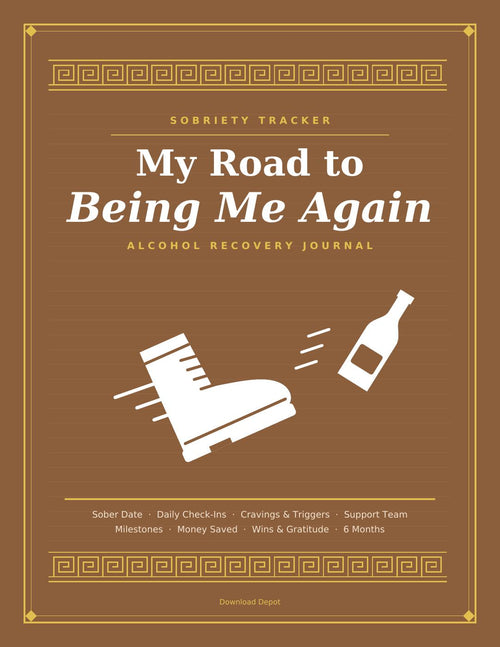 Alcohol Recovery Journal printed book cover