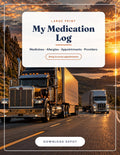 Large Medication Tracker Binder — Big Rig Edition printed cover