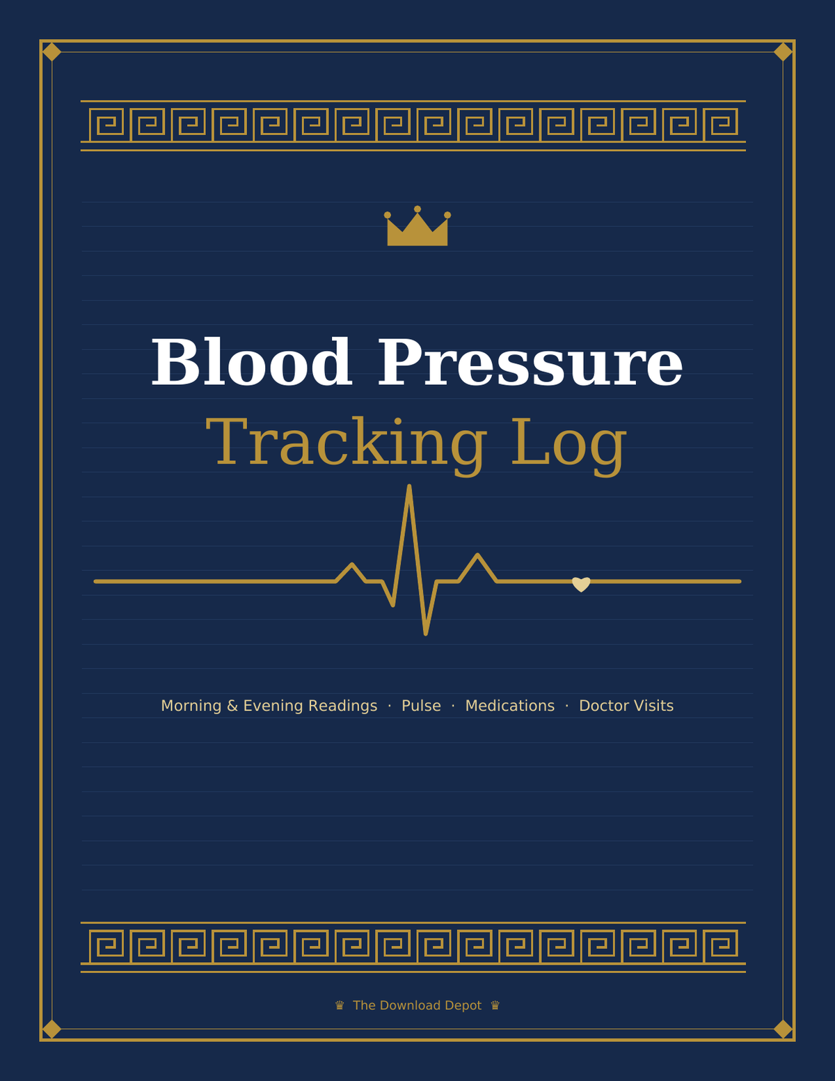 Blood Pressure Tracking Log