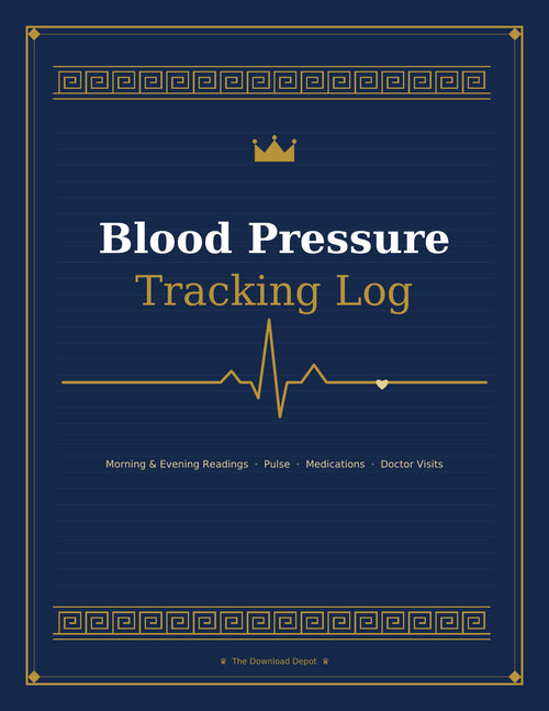 Blood Pressure Tracking Log printed book cover