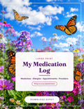 Large Medication Tracker Binder — Butterfly Garden Edition printed cover