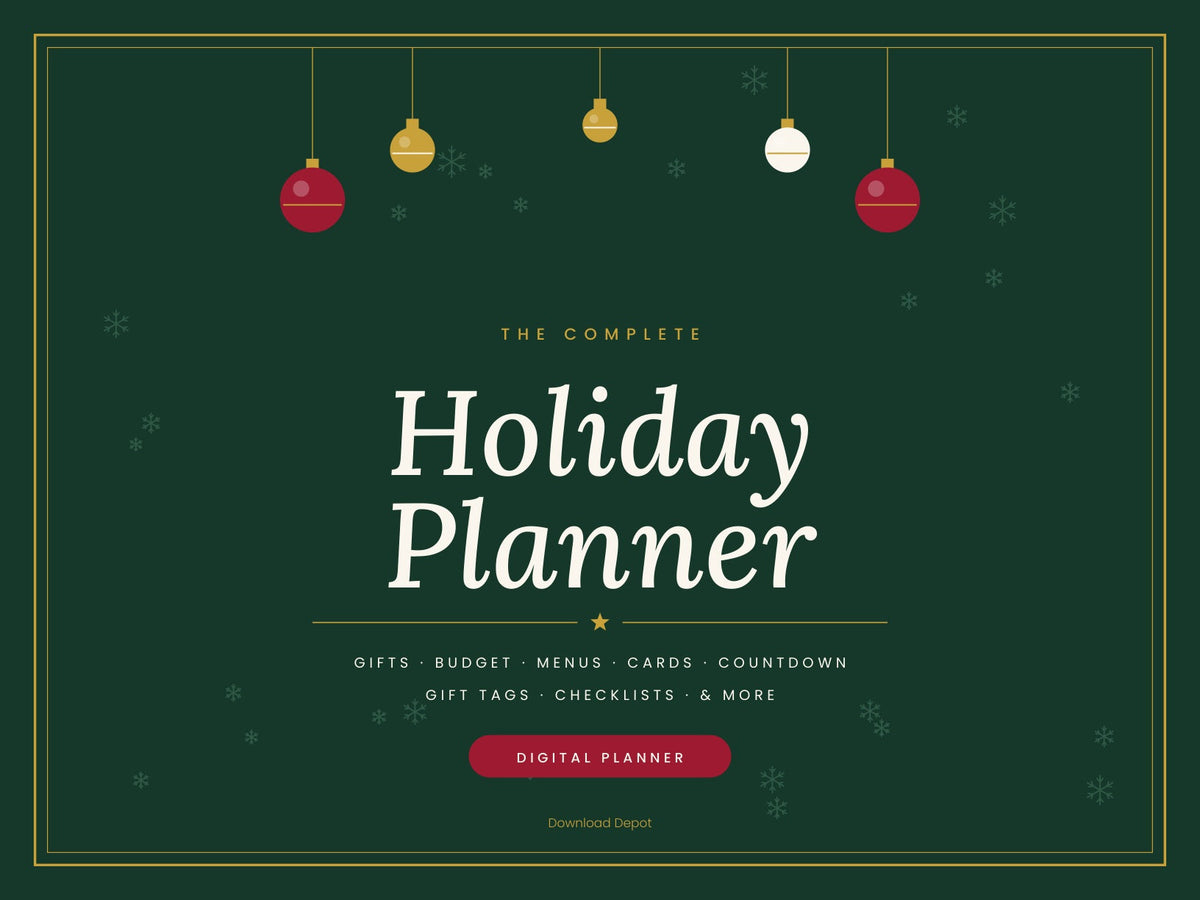 The Complete Holiday Planner digital PDF cover