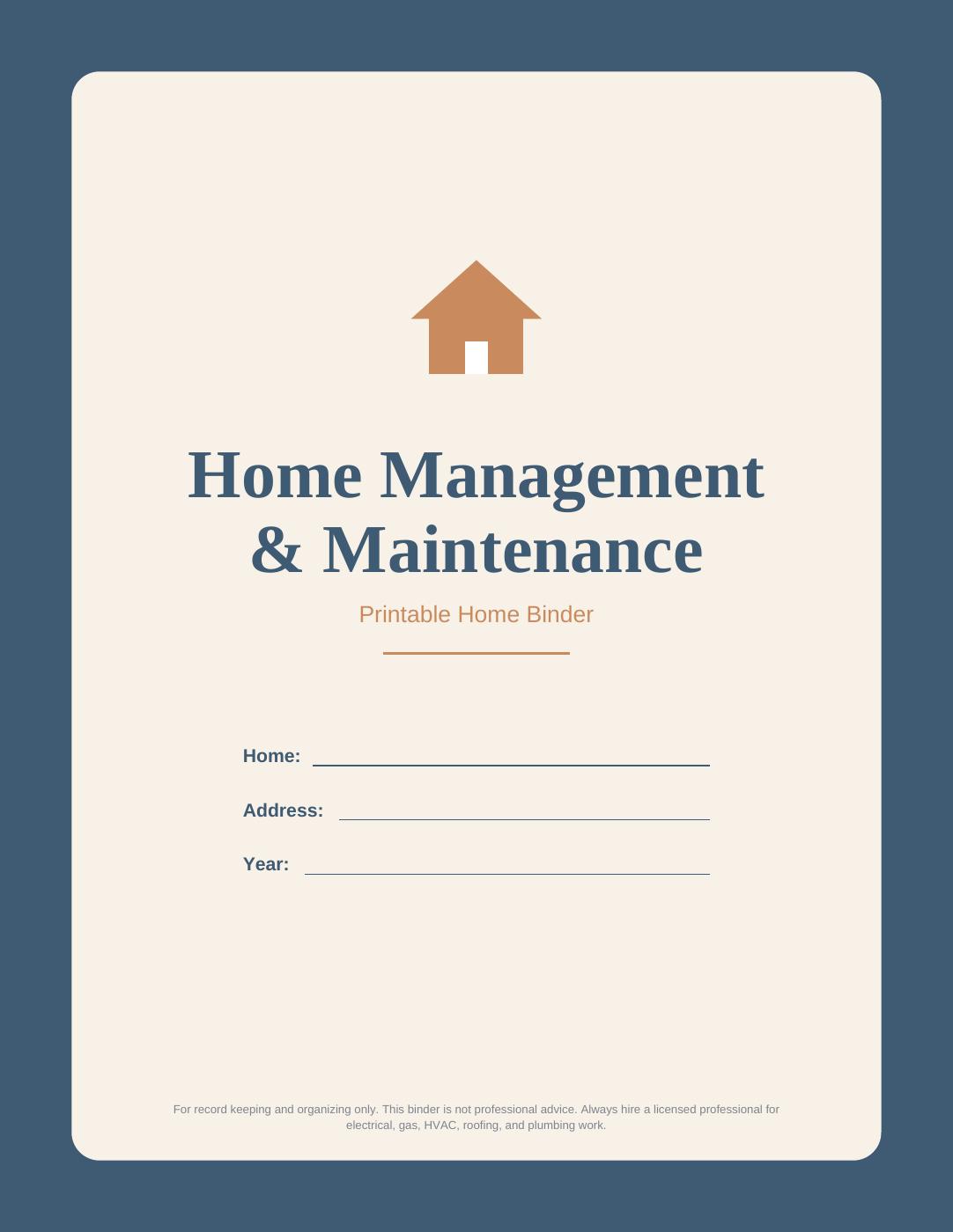 Home Management & Maintenance Bundle