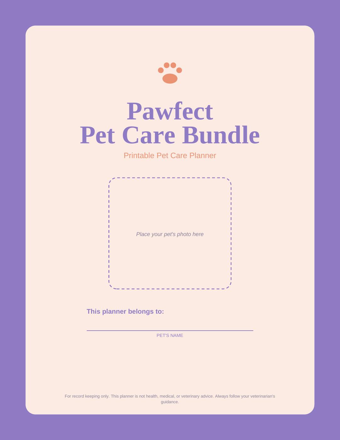 Pawfect Pet Care Bundle Lavender & Peach