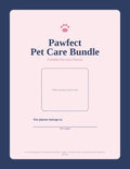 Pawfect Pet Care Bundle Navy & Blush