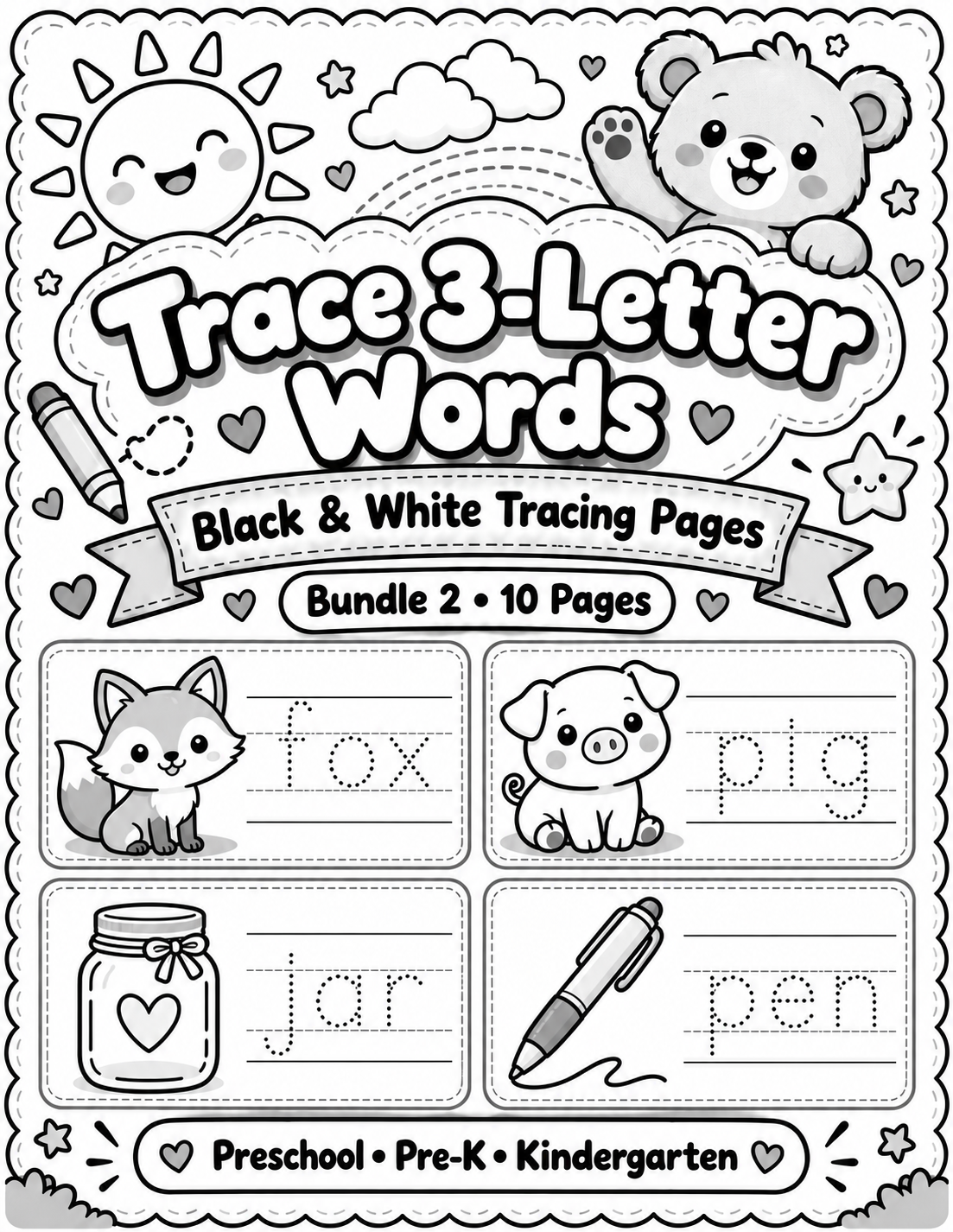 3-Letter Word Tracing Bundle